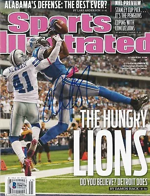 Calvin Johnson Rp Signed Detroit Lions Sports Illustrated Megatron Hof • $12.99