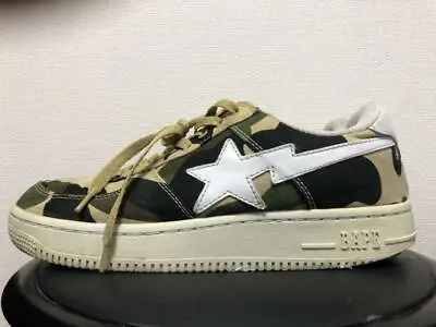 A BATHING APE Bapesta Low 1st Camo Sneaker Shoes Rare US9 Used From Japan F/S • $407.31