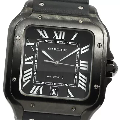 CARTIER Santos De Cartier WSSA0039 Date Black Dial Automatic Men's Watch_762045 • $6443.85