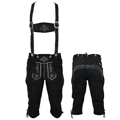 Bavarian Trachten Men German Lederhosen With Suspenders Oktoberfest Outfit Long • $59.90