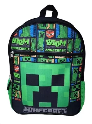 Minecraft Backpack 16  Backpack With Large Front Pocket • $15.95