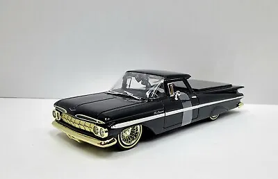 Jada 1/24 Lowrider Series 1959 Chevy El Camino Street Low Extremely Rare GOLD Bl • $74.85