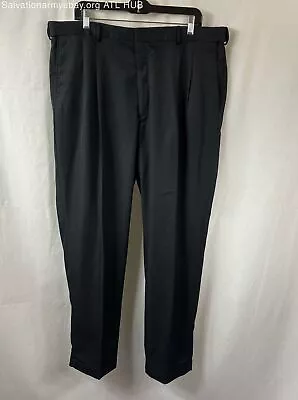 Men's Haggar 40W X 32L Pleat And Cuff Black Slacks- NWT • $9.99