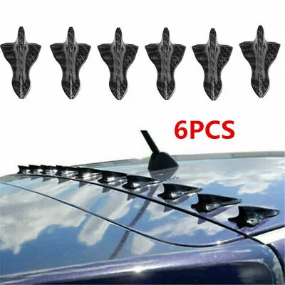 Auto Parts Accessories Car Roof Shark Fin Decorative Sticker Carbon Fiber Decors • $15.99