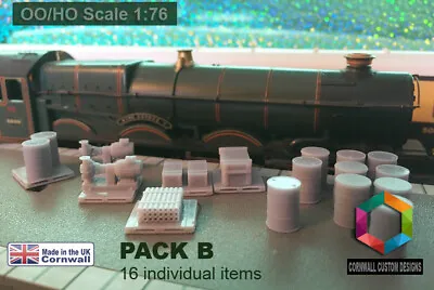 OO Gauge Model Railway Trackside Scenery Wagon Loads  PACK B - 16 Items  • £7.50