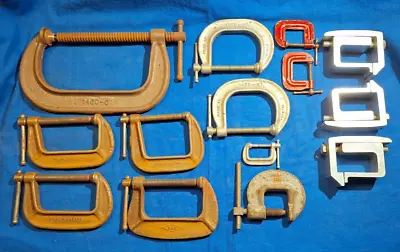 14 Piece Misc Clamp Lot 6  Clamp 2-1/2  Brink & Cotton Aluminum Block Clamps • $5.99