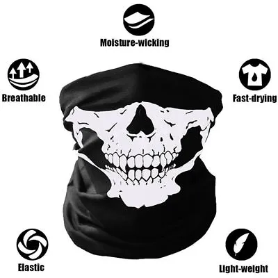  Biker Skull Hood Face Mask Motorcycle Ski Balaclava CS Sport Helmet • $3.99