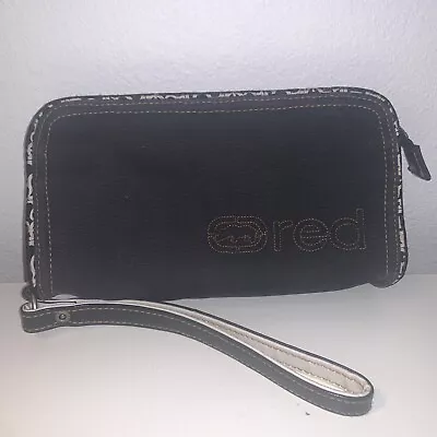 Ecko Red Unlimited Rhino Purse Clutch Canvas Zippered Marc Ecko Black 9x5 • $28.70