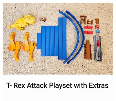 Metal Machines T-Rex Attack Trackset Playset Zuru + Extra Pieces - Read! 2017 • $14.99