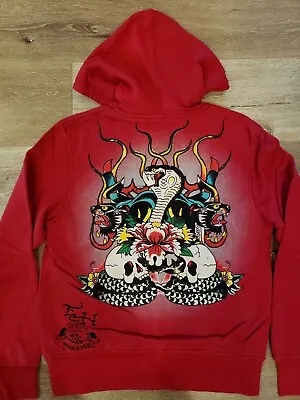 Ed Hardy By Christian Audigier Men Vintage Hoodie Tattoo Panther Snake • $59.99