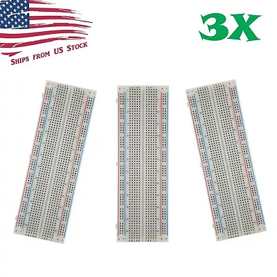 3X MB-102 830 Point Prototype PCB Solderless Breadboards Protoboards 3Pcs US • $8.49