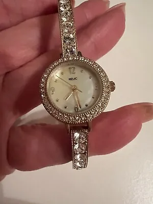 $30 • Buy Womens Relic Watch With Swavorsky Crystals New