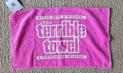 The Original Pittsburgh Steelers Pink Terrible Towel Myron Cope's Official SC • $10