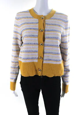 Milly Womens Striped Tweed Cardigan Size 10 15775925 • $38.27