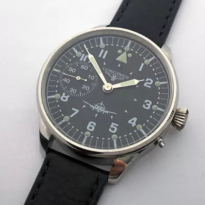 Big Swiss Mechanical Military Marriage Wristwatch LONGINES Steel Case Pilots WW2 • £401.34