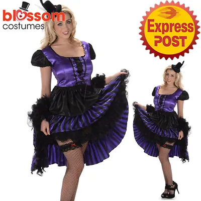 CA1493 Purple Saloon Girl Can Can Wild West Western Showgirl Burlesque Costume • $27.73