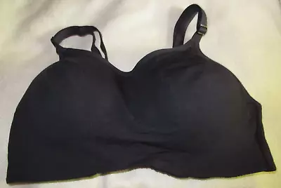 M&S COLLECTION  Flexifit™ Cotton Rich Full Cup Cami Bra Black Size 36B • £3.50