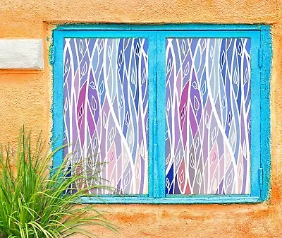 3D Purple Texture A867 Window Film Print Sticker Cling Stained Glass UV Zoe • $29.99