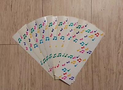 Antique Vintage 1979 Mrs Grossman's Multi Color Musical Notes Stickers Sheets 🎶 • $4.50