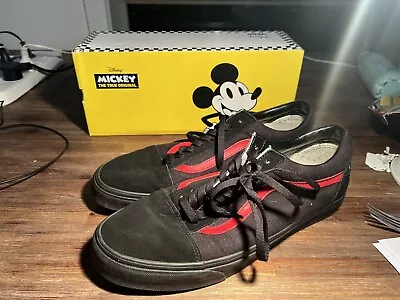 Vans Old Skool Disney Mickey Mouse Black/Red Off The Wall Shoes US 13 • $119