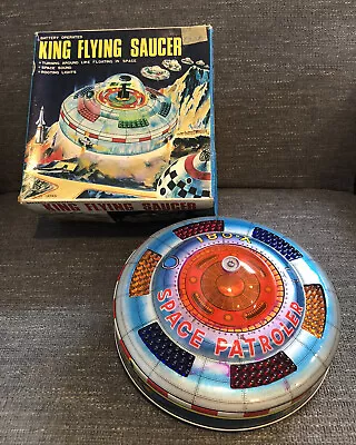 VINTAGE KO Battery Operated KING FLYING SAUCER IN BOX No. 5112 Japan UNTESTED • $79.98