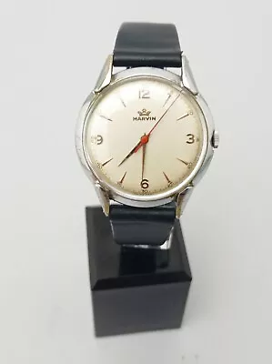 Marvin Jumbo Cal 560 Dresswatch 37mm Vintage 50s Hirsch Strap Excellent Working • $140