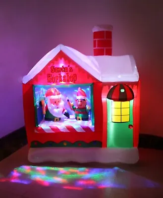 6 Foot Christmas Inflatable Santa Claus Elf Workshop Air Blown Yard Decoration • $134.99