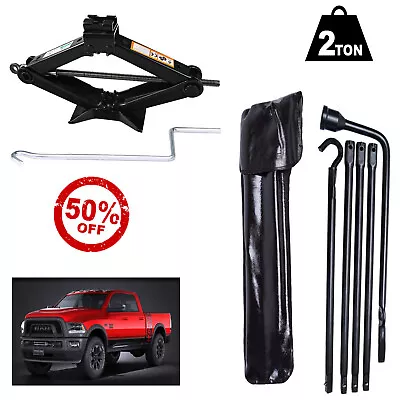 Spare Tire Lug Wrench Tool Jack For 2002-2019 Dodge Ram 1500+2Tonne Scissor Jack • $70.81