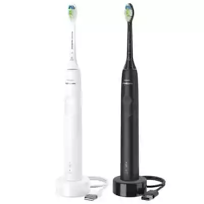 Philips Sonicare 3100 Range Black And White Bundle Pack Toothbrush HX3676/34 • $119.88