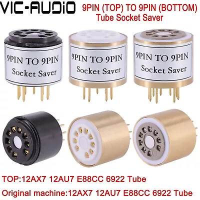 1PC 9PIN Tube Socket Saver For 12AU7 12AX7 ECC83 E88CC Vacuum Tube Socket Test • $8.99