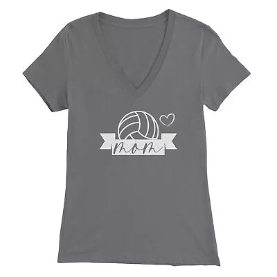 I'M A Volleyball Mom Mothers Day Family Gift Ladies' V-Neck Tshirt • $9.99