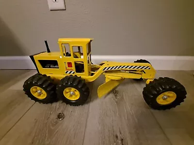 Vintage 1980s Tonka Pressed Steel Yellow Road Grader Construction Vehicle Clean • $69.99