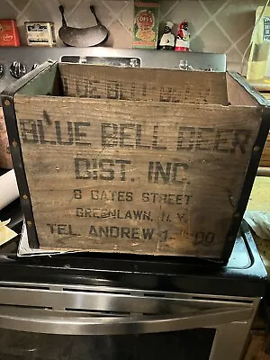 Vintage Blue Bell Beer Seltzer Crate • $65