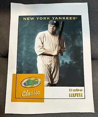 BABE RUTH 2001 ETOPPS CLASSICS 8x10 CANVAS PRINT  TOPPS PROMO • $24.99