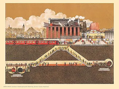A3/a4 Size - London Underground Vintage Wall Decor / Gift Art Print Poster # 5 • £4.90