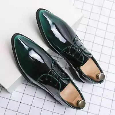 Mens Leisure Dress Formal Oxford Business Pointy Toe Lace Up Pump Wedding Shoes  • $53.10