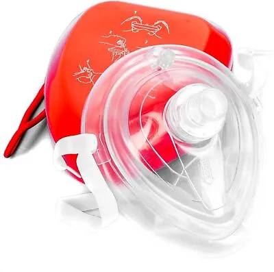 CPR Face Mask  Emergency Resuscitation First Aid  Rescue Mouth Shield - Reusable • £6.99