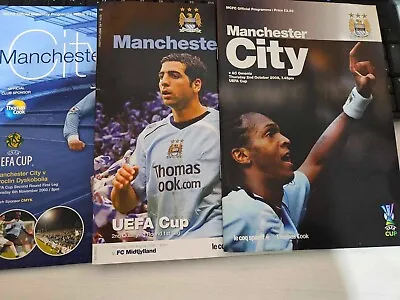 Manchester City UEFA Cup Programmes 2003-08 *choose From List* • £2