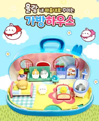 Molang Figure Bag House Korea Toy Role Play Set • $76