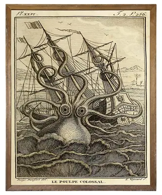 Vintage Steampunk Octopus Wall Decor - Retro Gothic Art Print - Nautical Lovecr • $22.99