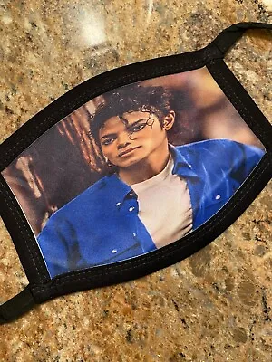 Black Michael Jackson Jerry Curl  Face Mask Reusable Washable Double Layers • $15