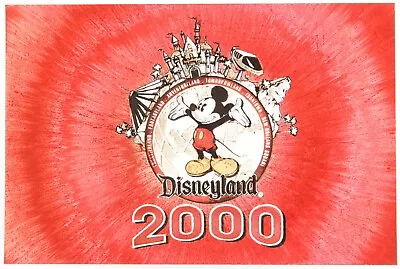 Vintage Mickey Mouse Disneyland Red Foil Postcard Millennium 2000 Mint Disney • $9.99