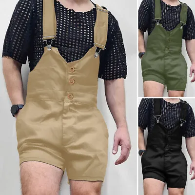 Fashion Mens Strappy Jumpsuits Playsuits Rompers Cargo Casual Shorts Hotpants • $19.71