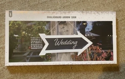 £9.99 • Buy Typo Wedding Chalkboard Arrow Sign