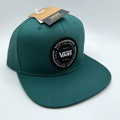 Vans Snapback Hat Adult Orbiter Flat Brim Mens Green Patch Skate Surf Adjustable • $24.99