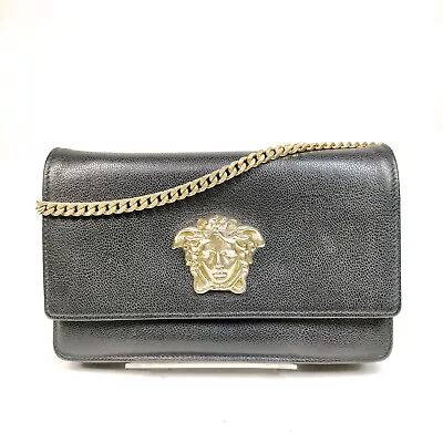 VERSACE Crossbody Bag  Black Leather 3115761 • $152.50