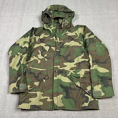 Military Cold Weather Parka Jacket Coat Woodland Camouflage Size Medium Gore-Tex • $99.96