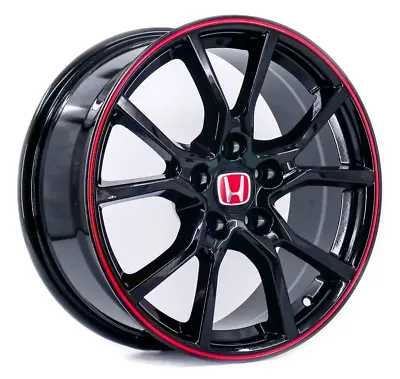 Honda Civic Wheels 17 X 7.5  Type R Style Rims PCD 5x114.3 Red Lip Set 4 PCS • $539.99
