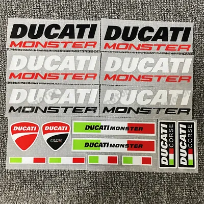 Motorcycle Reflective Emblem Decals For Ducati MONSTER Bike Racing Badge Sticker • $11.88