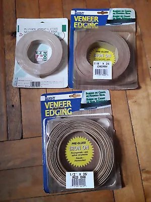 Veneer Edging Lot - Band-It And EZ Edge Pre-Glued Various Sizes New And Used • $24.99